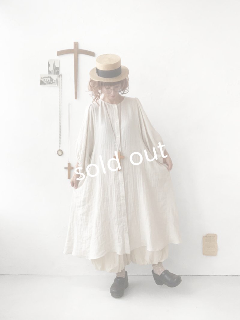 画像15: MARCHE' DE SOEUR／付け襟つき２wayワンピース・ナチュラル (15)