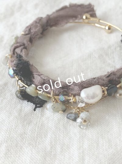 画像7: toromeco／裂き編みバングル・dark