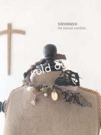 toromeco／裂き編みバングル・dark