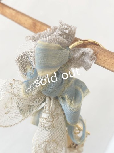 画像4: toromeco/コットンシルクのイヤーフック・antique blue