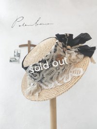 pollenbienco／アンティークレースの帽子・E
