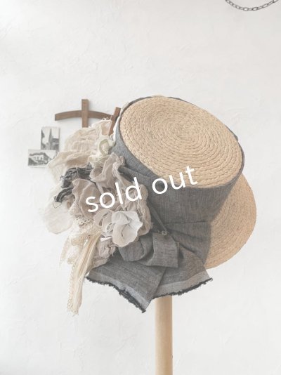 画像4: pollenbienco/アンティークレースの帽子・C