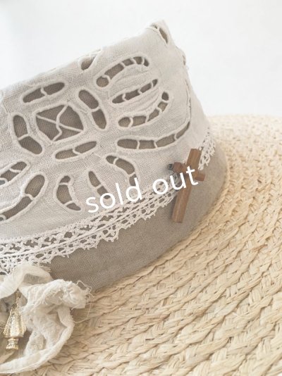 画像6: pollenbienco/アンティークレースの帽子・A