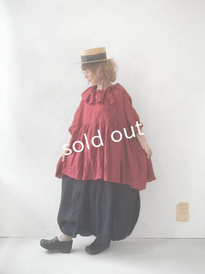 画像9: MARCHE' DE SOEUR／大きなラッフル襟プルオーバー・ファナージュダークレッド