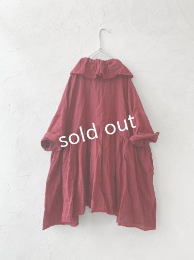 画像7: MARCHE' DE SOEUR／大きなラッフル襟プルオーバー・ファナージュダークレッド