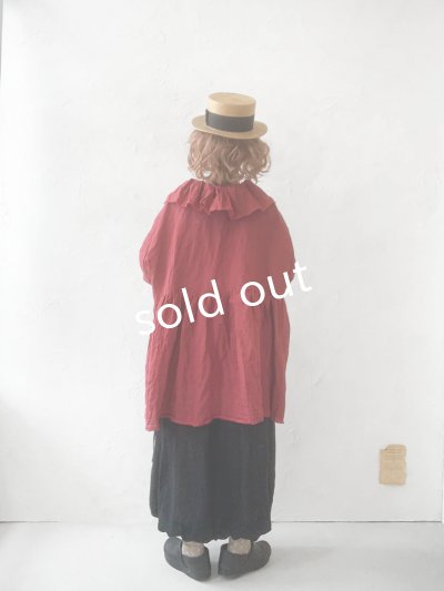 画像10: MARCHE' DE SOEUR／大きなラッフル襟プルオーバー・ファナージュダークレッド