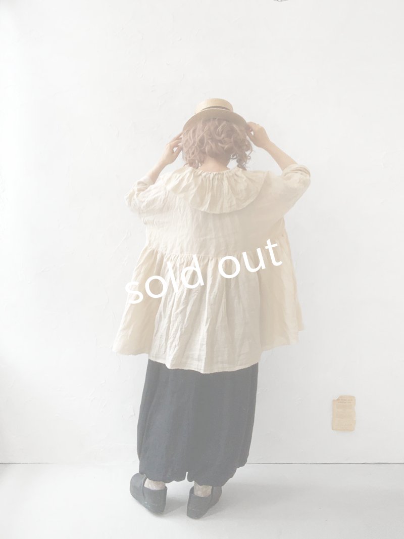 画像10: MARCHE' DE SOEUR／大きなラッフル襟プルオーバー・ファナージュミルク (10)
