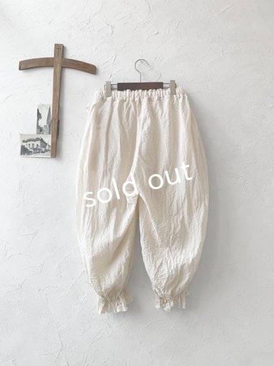 画像7: MARCHE' DE SOEUR/ ギャザーパンツ・ハーフリネンアイボリー