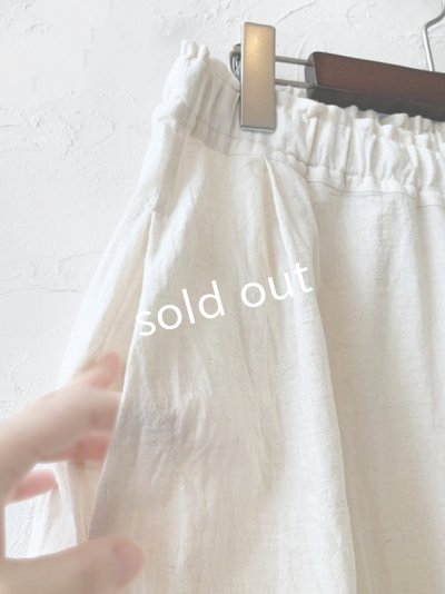 画像3: MARCHE' DE SOEUR/ ギャザーパンツ・ハーフリネンアイボリー