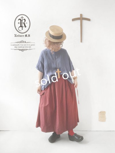 画像6: Reliure／ワンショルダースカート・赤チェック