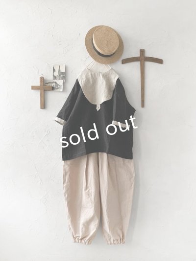 画像9: je suis comme je suis/ビブカラーブラウス・黒