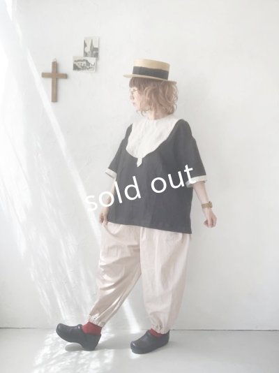 画像11: je suis comme je suis/ビブカラーブラウス・黒