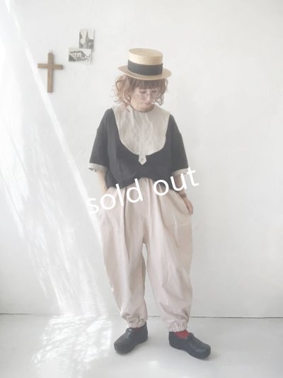 画像13: je suis comme je suis/ビブカラーブラウス・黒