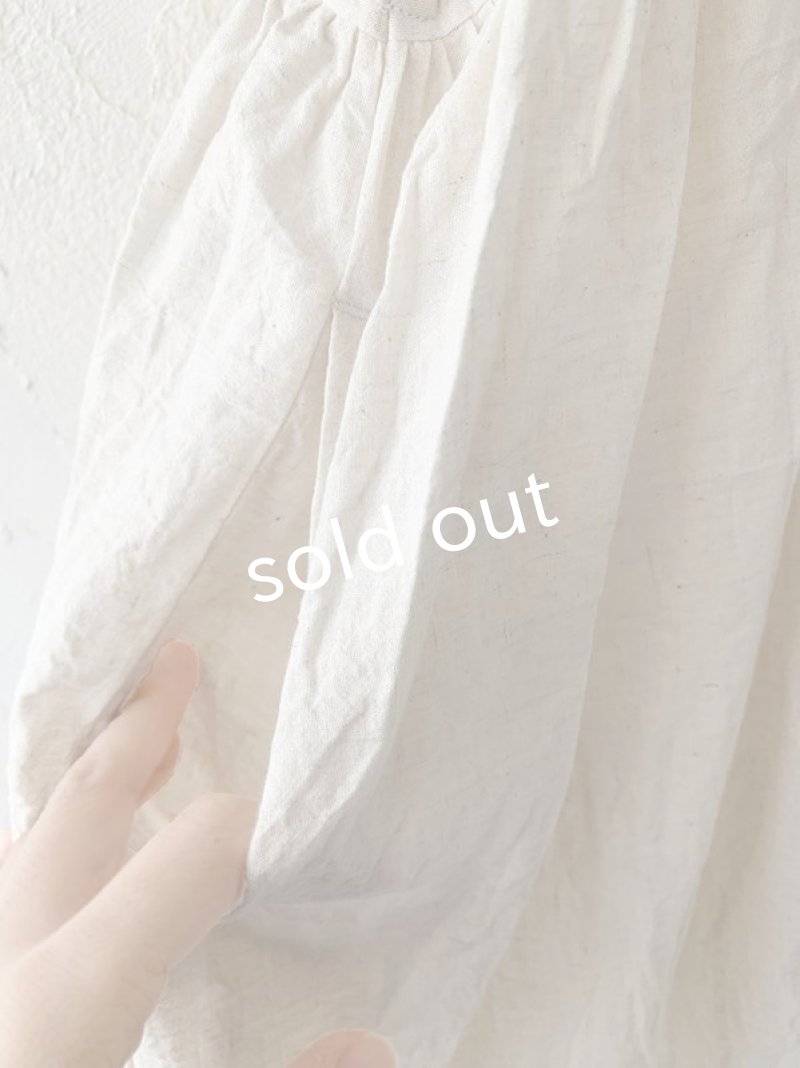 画像5: MARCHE' DE SOEUR/ ギャザープルオーバー・ハーフリネンアイボリー (5)
