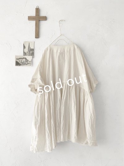 画像7: MARCHE' DE SOEUR/ ギャザープルオーバー・ハーフリネンアイボリー