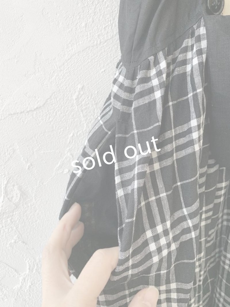 画像6: MARCHE' DE SOEUR/ ポケットワンピース・黒×チェック (6)