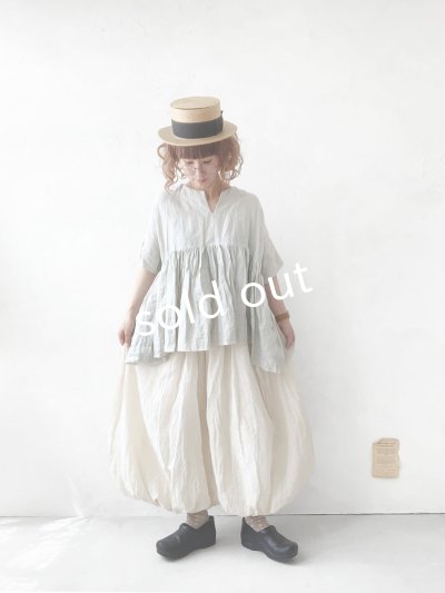 画像9: MARCHE' DE SOEUR/ ギャザープルオーバー・ハーフリネンアイボリー