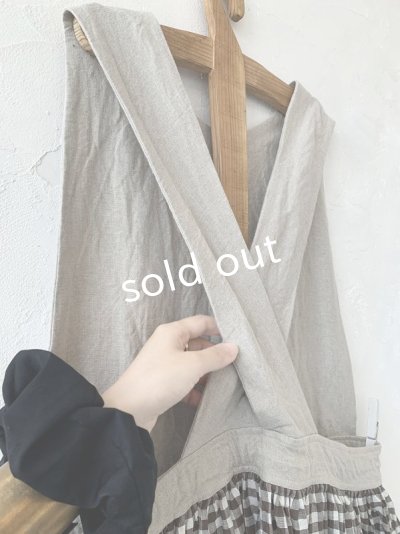 画像9: MARCHE' DE SOEUR／バッククロスワンピース・チョコギンガム