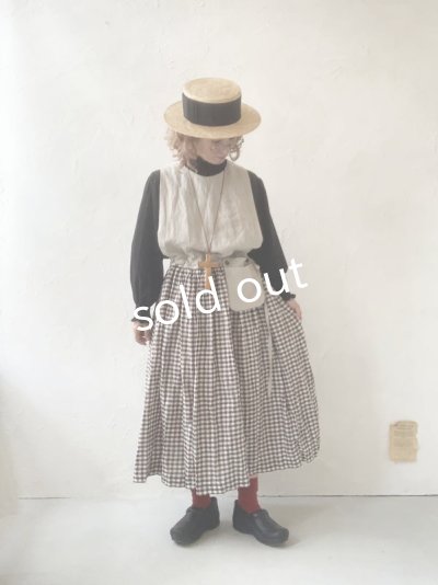 画像13: MARCHE' DE SOEUR／バッククロスワンピース・チョコギンガム