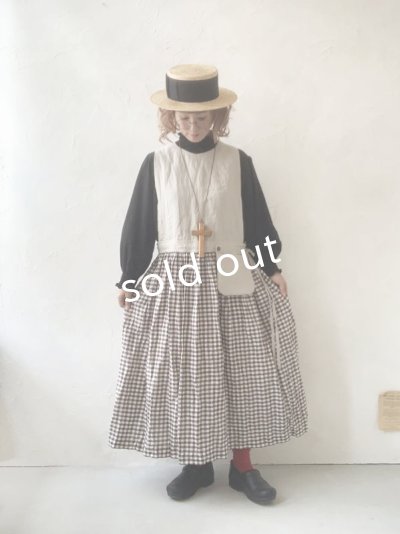 画像11: MARCHE' DE SOEUR／バッククロスワンピース・チョコギンガム