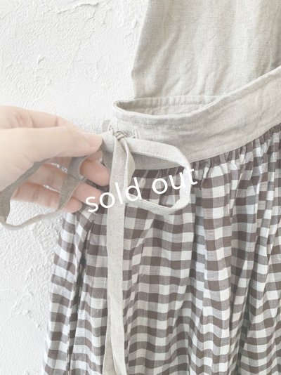 画像8: MARCHE' DE SOEUR／バッククロスワンピース・チョコギンガム
