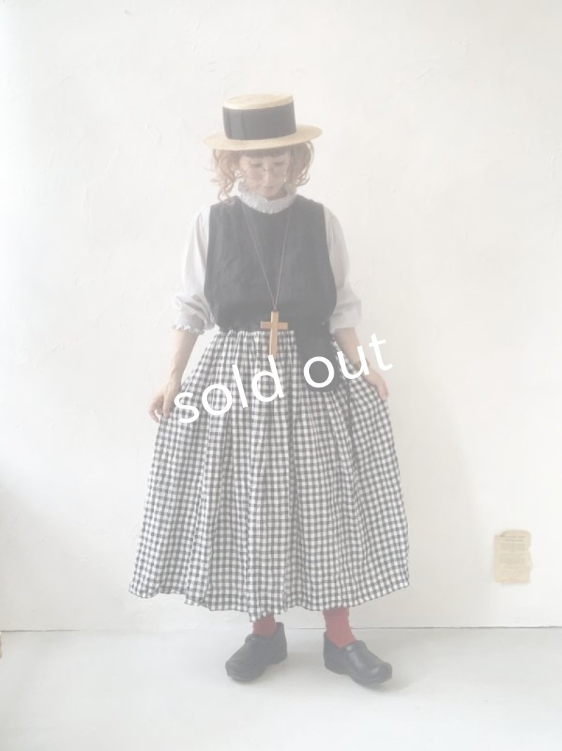 画像13: MARCHE' DE SOEUR／バッククロスワンピース・黒ギンガム (13)