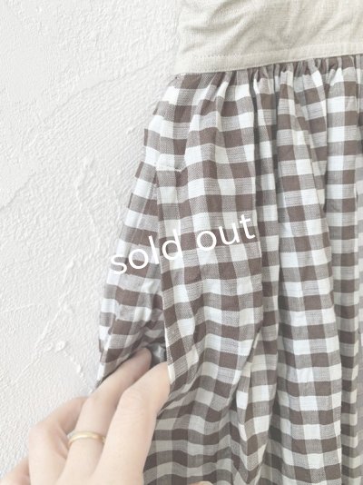 画像5: MARCHE' DE SOEUR／バッククロスワンピース・チョコギンガム