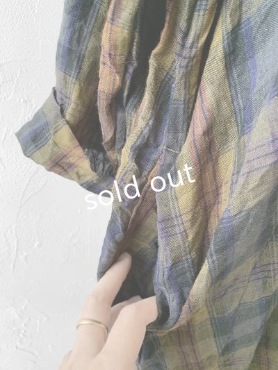 画像7: MARCHE' DE SOEUR／シンプルワンピース・カーキチェック