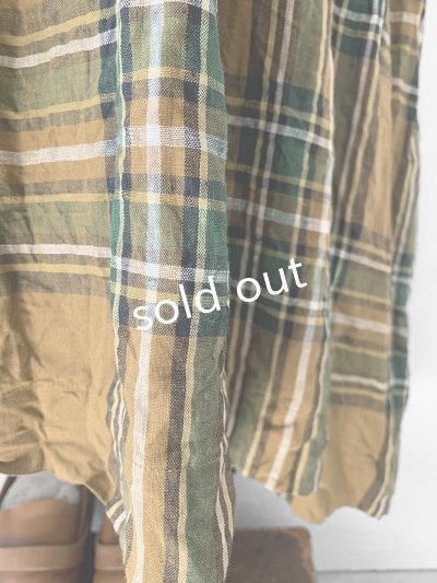 画像7: MARCHE' DE SOEUR／スキッパーギャザーワンピース・オータムチェック