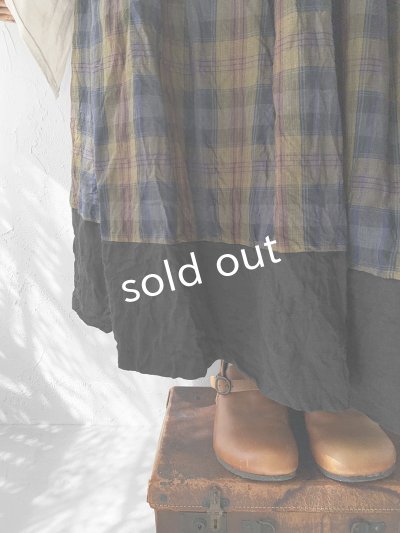 画像4: MARCHE' DE SOEUR／種蒔きポケットスカート・カーキチェック