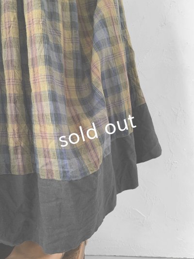 画像5: MARCHE' DE SOEUR／バッククロスワンピース・カーキチェック