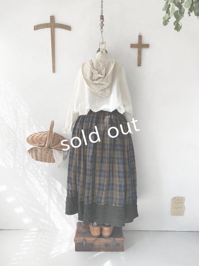 画像7: MARCHE' DE SOEUR／種蒔きポケットスカート・カーキチェック
