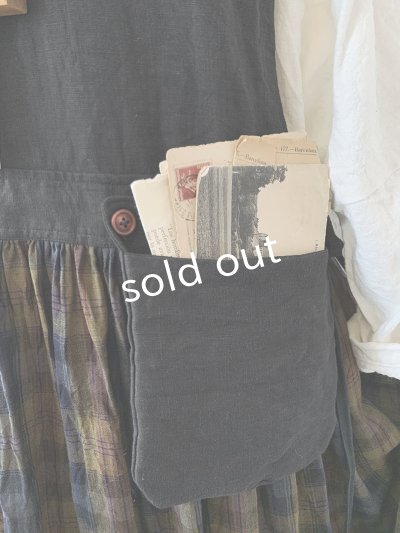 画像3: MARCHE' DE SOEUR／バッククロスワンピース・カーキチェック