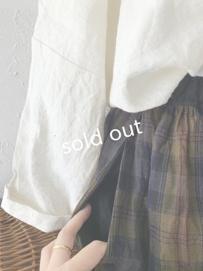 画像5: MARCHE' DE SOEUR／種蒔きポケットスカート・カーキチェック