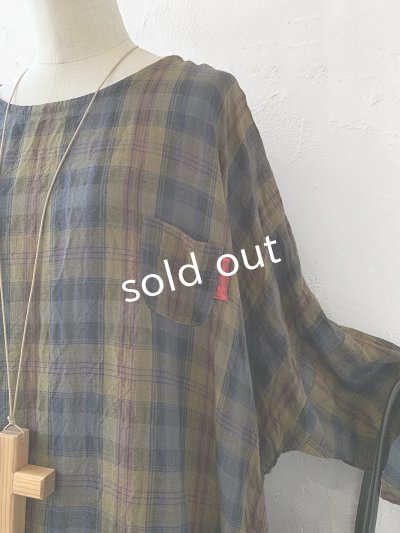 画像3: MARCHE' DE SOEUR／シンプルワンピース・カーキチェック