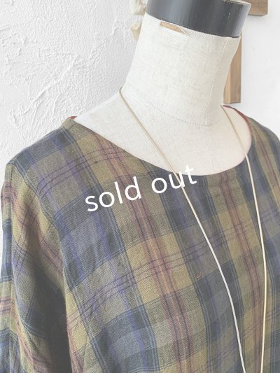 画像5: MARCHE' DE SOEUR／シンプルワンピース・カーキチェック