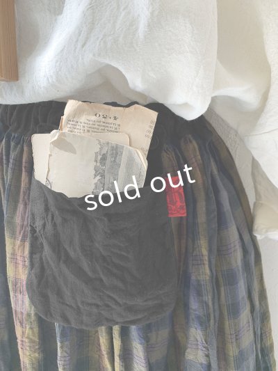 画像3: MARCHE' DE SOEUR／種蒔きポケットスカート・カーキチェック