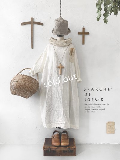画像2: MARCHE' DE SOEUR／フードワンピース・オフ×ベージュ
