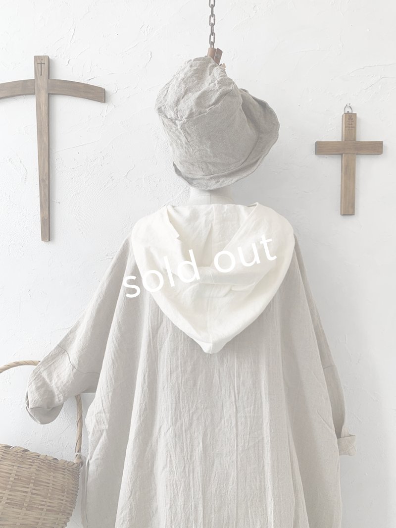 画像12: MARCHE' DE SOEUR／フードワンピース・生成り×オフ (12)