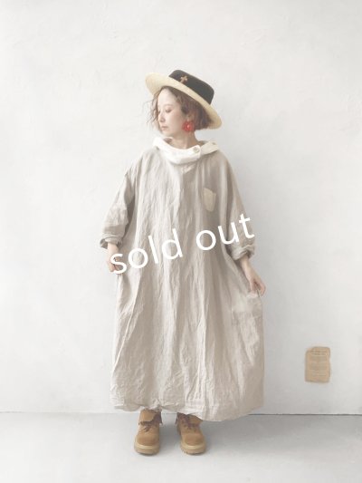 画像14: MARCHE' DE SOEUR／フードワンピース・生成り×オフ