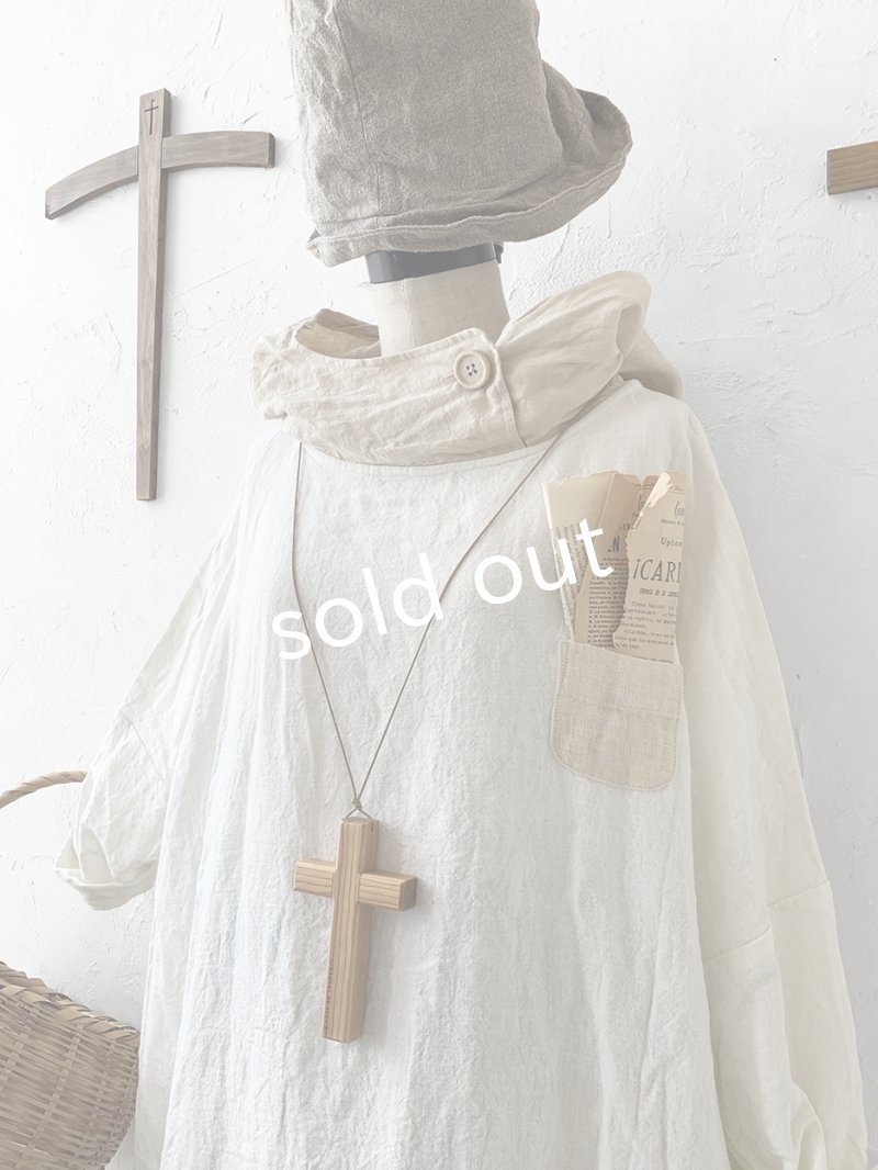 画像3: MARCHE' DE SOEUR／フードワンピース・オフ×ベージュ (3)