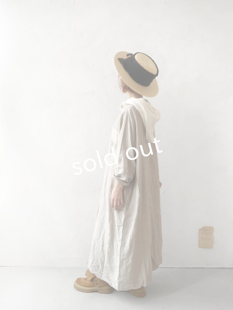画像16: MARCHE' DE SOEUR／フードワンピース・生成り×オフ (16)