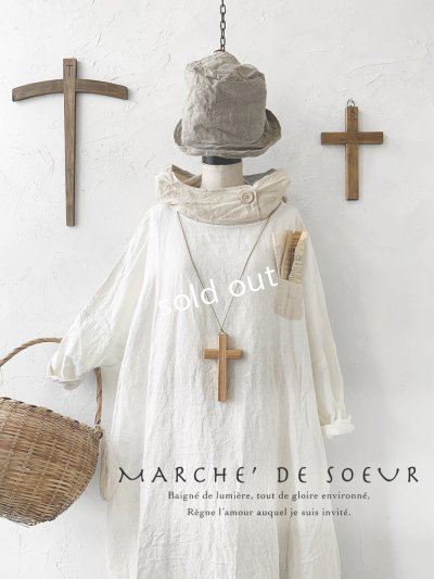 画像1: MARCHE' DE SOEUR／フードワンピース・オフ×ベージュ
