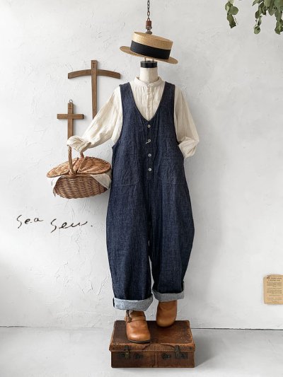 画像8: seasew.／111 オーバーオール・ダークネイビー