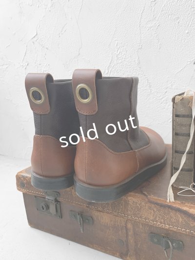 画像8: Diu／バイカラーショートブーツ・ダークブラウン