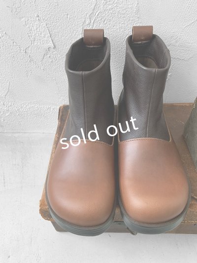 画像9: Diu／バイカラーショートブーツ・ダークブラウン