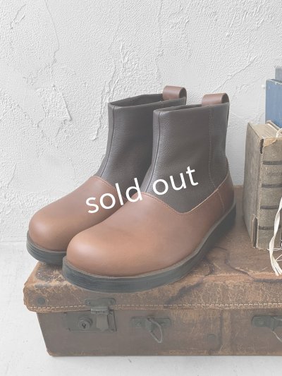 画像7: Diu／バイカラーショートブーツ・ダークブラウン