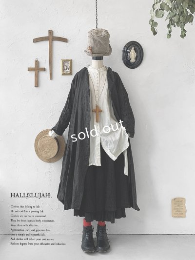 画像1: HALLELUJAH／Robe de Nomad 遊牧民のローブ・Charcoal black