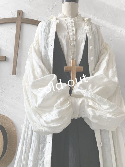 画像4: 【30%OFF SALE】HALLELUJAH／Chemise a la Reine Robe 王女のローブ・off white
