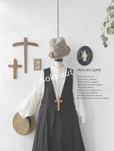 画像2: HALLELUJAH／Priest's Tablier 司祭のタブリエ・Charcoal black 